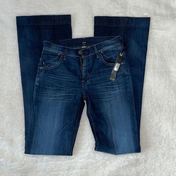 NWT Citizens of Humanity Hutton Medium Rise Wide Leg Women's Blue Jeans Size 26 - Picture 6 of 11